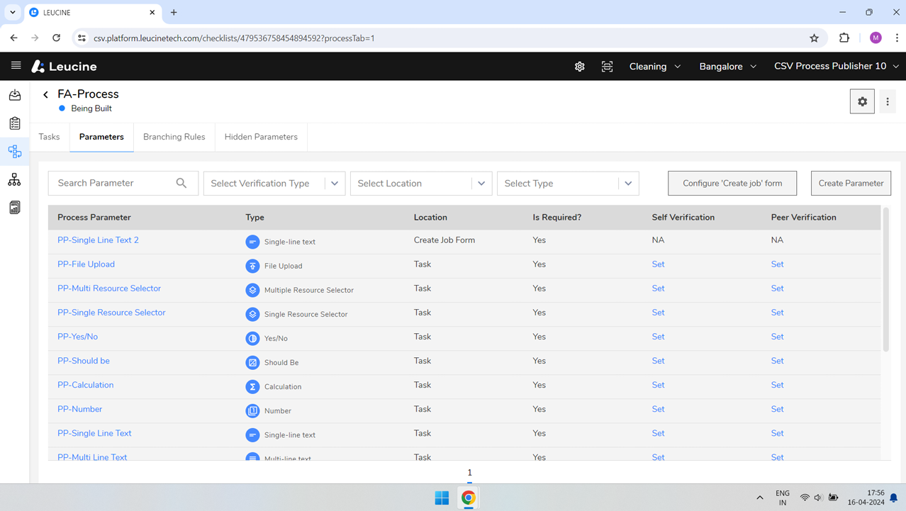 How to Hide Process Parameters by Default